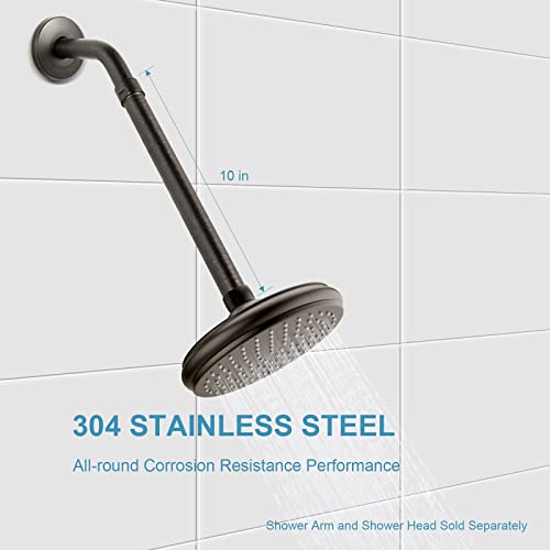 OFFO Shower Head Extension Arm, 10 in Oil Rubbed Bronze Shower Arm Extension Shower Head Extender Made of 304 Stainless Steel Shower Pipe Extension - color: Oil Rubbed Bronze, style: 10 in