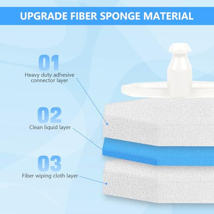 50 Count Toilet Wand Refills for Clorox, Upgraded Disposable Brush Heads Compatible with Clorox Wand Refills for Bathroom Cleaning