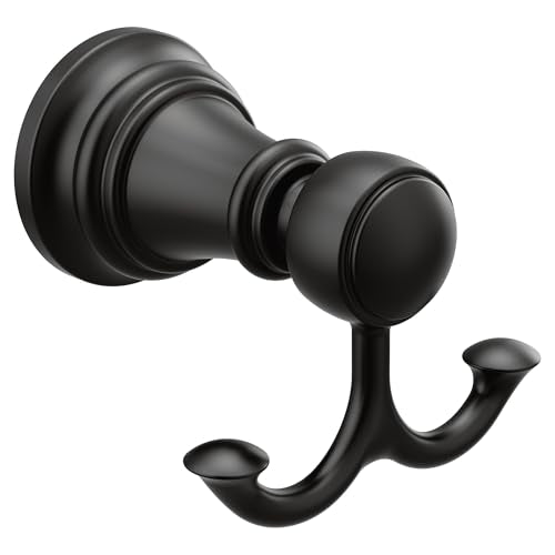 Moen MYB8403BL Weymouth Double Robe Hook Matte Black - color: Matte Black
