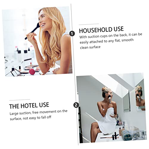 Magnifying Led Vanity Mirror Suction Cup Round Design for Makeup Application Portable Cosmetic Mirror for Bathroom and Travel White No Battery Included