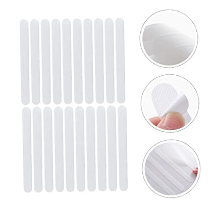 OUNONA 1set Non Slip Bathroom Skid Sticker Strips Self Adhesive Slip Stripes for Showers Bathtubs Stairs and Pools Easy Installation and Use 20pcs