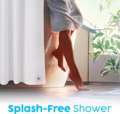 ZENO Clear Shower Curtain Liner – 72" x 72" Premium PEVA Liner with Rustproof Grommets & 3 Magnets – Waterproof, Lightweight Bathroom Curtain Set - color: Clear
