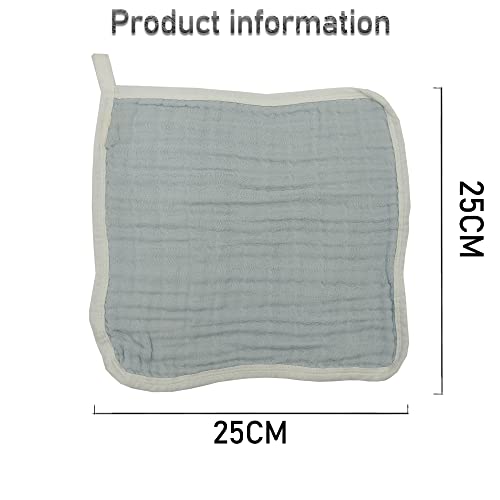 Baby Wash Cloth and Towels 5 Pack - Muslin Washcloths, Super Soft Newborn Bath Face Towels, Cotton Reusable Wipes