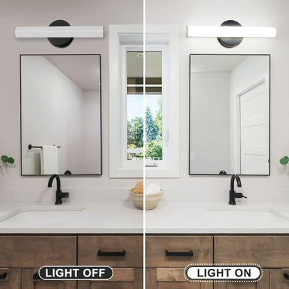 Modern Dimmable LED Vanity Light Bar Lighting, Bathroom Light Fixtures | 15.9 Inch LED Bathroom Light Fixture Over Mirror, 15W 1300LM Daylight White 5000K Wall Sconces Lighting, Black Bath Light Bar - size: 1 Count (Pack of 1)