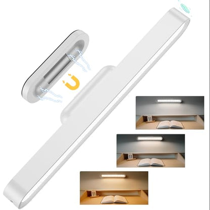 AKSDA Rechargeable Magnetic Under Cabinet Lighting, 3 Colors Adjustable Mirror Lights with 50 LED, 2600mAh Battery Makeup, Touch Lights Bar for Closet Bathroom Kitchen Sink Picture
