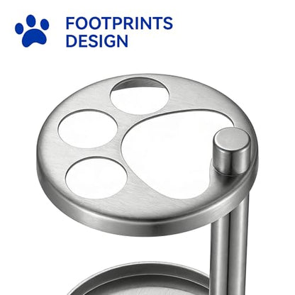 Toothbrush & Toothpaste Holder for Bathroom Countertop, Metal Electric Toothbrush Stand with Razor Slot, Ideal Design Caddy for Kids & Family, Brushed Silver - color: Brushed Silver