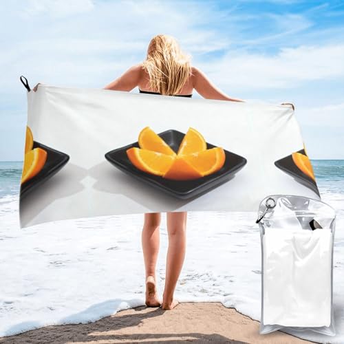 Orange Quick Dry Bath Towels - Super Soft Bath Towels for Home, Spa, Gym, Travel - color: Orange, size: 31.5"x63"
