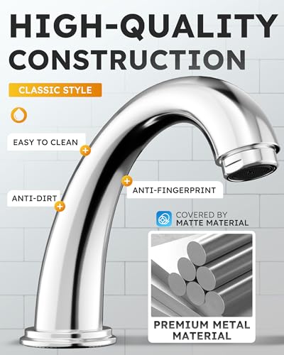 WOWOW 3 Hole Widespread Bathroom Faucet Chrome Bathroom Sink Faucets 2 Handle Bath Faucet 8 inch Vanity Faucet with Pop Up Drain Stopper Assembly Brass Mixer Taps for Bathroom Basin - color: Chrome