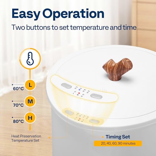 VIVOHOME 20L Towel Warmer for Bathroom, Large Towel Heater Bucket with Keep Warm Feature, 4 Timer and 3 Temperature Settings, Suitable for Oversized Towels, Blankets, Bathrobes