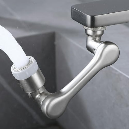 Faucet Extender 1080° Swivel Faucet Aerator Rotating Faucet Extension with Two Water Outlet Modes Nickel Brushed
