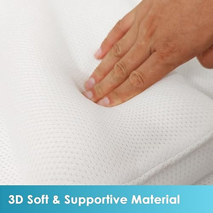 AEROiVi Full Body Bath Pillow with Lumbar Pillow Bathtub Cushion with 14 Suction Cups 3D Air Mesh Fit Any Tub Luxury Bathroom Accessories | Relaxing Soft Bathtub Cushion with laundry bag 3D Air Mesh Fit Any Tub Bathroom Accessories Washable Quick-Dry - si