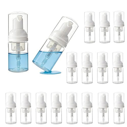 24Pcs Foam Pump Bottle 1oz/30ml Travel Size Plastic Refillable Cosmetic Foam Soap Dispenser for Hand Soap, Shampoo