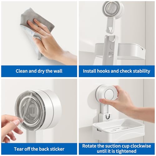 Suction Cup Soap Holder for Shower Wall, No Drilling Bar Soap Dish | No Drilling, For Kitchen, For Shower, For Bathroom Sink, Durable, Easy Installation, Space-Saving Design - size: Large