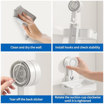 Suction Cup Soap Holder for Shower Wall, No Drilling Bar Soap Dish | No Drilling, For Kitchen, For Shower, For Bathroom Sink, Durable, Easy Installation, Space-Saving Design - size: Large