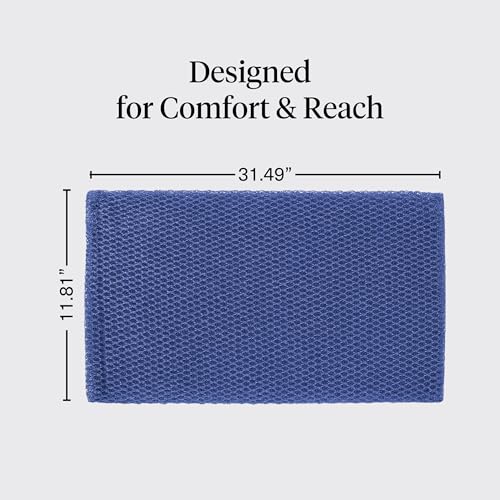Kitsch African Net Sponge – Exfoliating Body Scrubber – Ocean Blue, 3 Pcs | for Cleansing & Gentle Daily Exfoliation – Stretchable Bath Sponge for Hard-to-Reach Areas – Long-Lasting Shower Essential - color: Ocean Blue