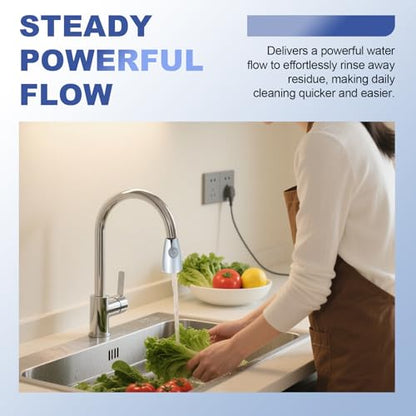 Pull Down Kitchen Faucet Sprayer Head Replacement, G1/2 (13/16" Male Thread) Pull Out Sink Spray Nozzle, 2-Mode Stream & Spray Tap Hose Spout Only, Chrome Finish - color: Dual Switch Spray Head - Chrome