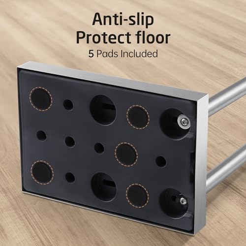 KES 37" Free Standing Towel Racks for Bathroom with 3X Thicker Base | Equal-height, Towel Rack Stand, Bathroom Floor, Upgrade Steady Design, Pro-Grade 18/8 Stainless Steel Brushed Finish - size: 37 inch (2-tier, Equal Height)