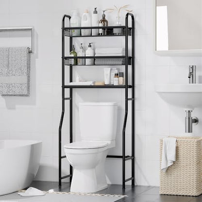 Over The Toilet Storage, 3-Tier Metal Bathroom Shelves, Freestanding Over The Toilet Shelf, Space Saving Bathroom Storage Over The Toilet Organizer