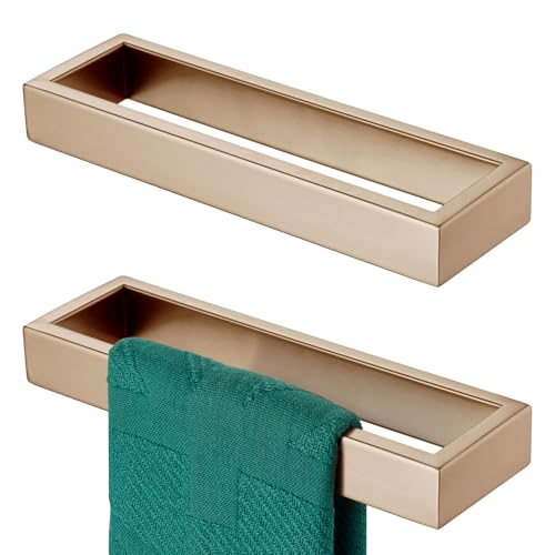KOKOSIRI Towel Ring Wall Mount Hand Towel Racks 9-Inch Kitchen Holder Bathroom Hardware Champagne Bronze Stainless Steel, 2 Pack B4008CPG-L9-P2 - color: Champagne Bronze, size: 2 Pack
