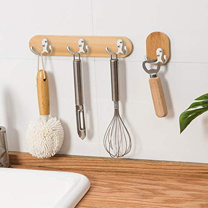 IBosins 20 Pack Silvery Double Prong Coat Hooks Wall Mounted with 40 Screws | Heavy Duty Retro Double Utility Hooks for Coat, Scarf, Bag, Towel, Key, Cap, Cup, Hat - color: 20 Pcs Silvery