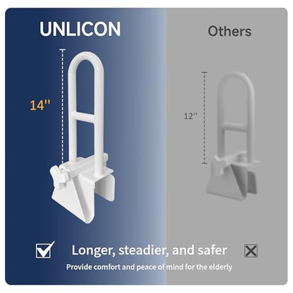 Bathtub Safety Rail Adjustable Shower Grab Bar - White Medical Bathtub Handle Grab Bars for Bathroom, Safety Handle Rail Heavy Duty for Seniors and Elderly