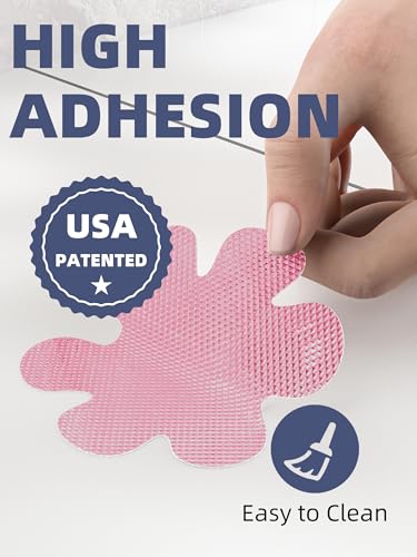 Secopad Bathtub Stickers Non-Slip, Safety Shower Treads Adhesive Appliques with Premium Scrape (Pink) - color: Pink