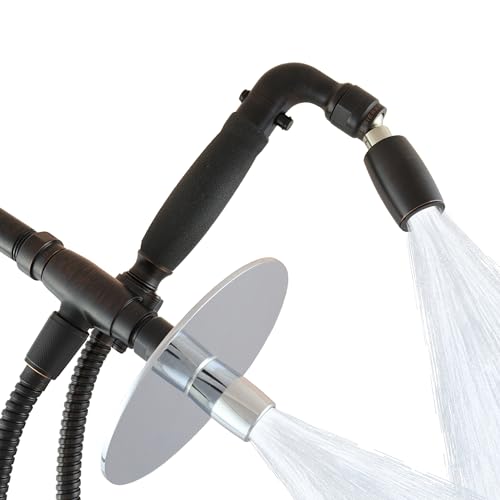 High Sierra® - Solid Lead-Free Metal 4-Way Combo with GEN 3 REFLECTIONS™ Fixed and Handheld Shower Head with Hose. Run Separately or Both at Full Flow - 1.25 GPM per Shower Head - Oil Rubbed Bronze - color: Oil Rubbed Bronze, size: 1.25 GPM