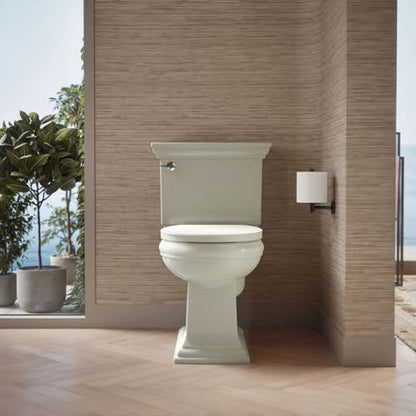 KOHLER K-26802-NY Impro ReadyLatch Quiet Close Round Toilet Seat, Soft Close Lid, Compatible with Round Toilets, Dune (Pack of 2) - color: Dune, size: Round (Pack of 2)