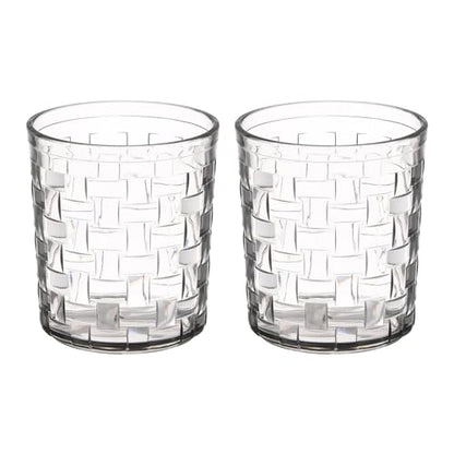 Gaolinci 2 Pcs Bathroom Cups, Clear Acrylic Toothbrush Holder, Tumbler Cup, 13 Oz - color: Grey