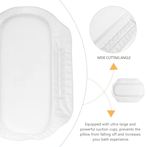 Non-Slip PVC Foam Bath Pillow with Suction Cups, Bathtub Cushion Head and Neck Support for Home Spa and Shower Relaxation