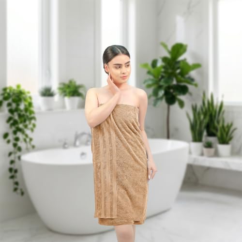 Bath Towels Set of 4 Extra Large Towels set, 30x60 In, 100% Uzbek Cotton 600 GSM Oeko-TEX Larger & Lighter Weight, Quicker to Dry Super Soft and Absorbent Perfect for Bathroom–Desert Beige - color: Beige