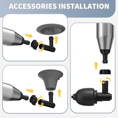 Toilet Plunger, High-Pressure Toilet Snake, Clog Remover, Heavy-Duty Air Drain Unclogger with Visual Barometer, Powerful Drain Auger, Plungers for Bathroom
