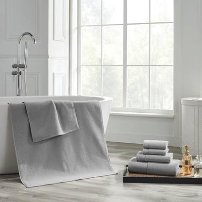 Modern Threads Waffle-Rib 6-Piece Towel Set – Premium Cotton Bath Towels, Ultra-Absorbent & Soft, Elegant Waffle Texture for Bathroom & Spa, Oyster - color: Oyster