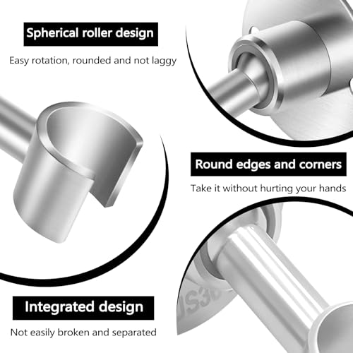 ASTIMESA 304 Stainless Steel 360° Adjustable Shower Head Holder for Wall, Silver Handheld Shower Wand Holder Wall Mount, Metal Brushed Finish Sprayer Bracket for Bathroom