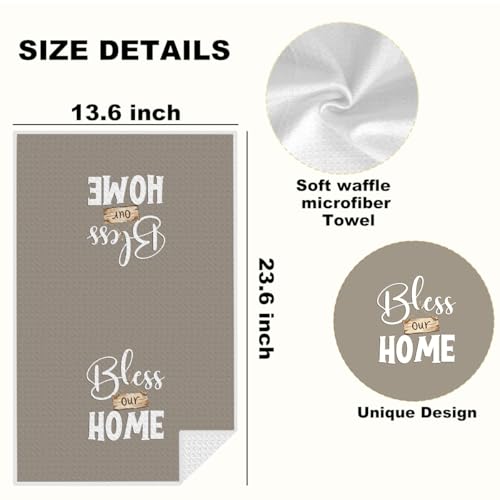 Lovdazzles 4 Pcs Pastoral Eucalyptus Kitchen Towels Tea Towel - color: Multi 1616
