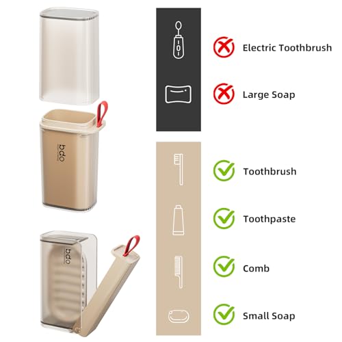 Bar Travel Soap Case Container, Portable Toothbrush Holder, Clear Coffee | Dish Soap, drainage, leakproof, 7.88 in, Traveling Toothpaste Tooth Brush Holder, Cover, Trip, Camping - color: Gray Coffee