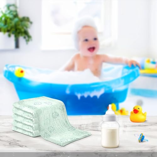 Baby Cute Elephants Msulin Washcloths Newborn Face Towel - Baby Muslin Burp Cloths 5 Pack Soft Absorbent Natural Cotton Wash Towel 11.8"X11.8" Baby Bath Towels Wipes - size: one sizex5