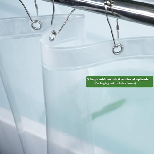 54x78 Stall Shower Curtain Liner, Clear Plastic 8G Heavy Duty Thick Waterproof 54 x 78 Shower Curtain with 3 Weighted Magnets and 9 Rustproof Grommets - color: 8g-clear, size: 54"W x 78"L (Pack of 1)