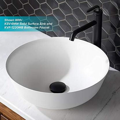 KRAUS Pop-Up Drain in Matte Black, PU-10MB - color: Matte Black, size: 8 5/8 Inch
