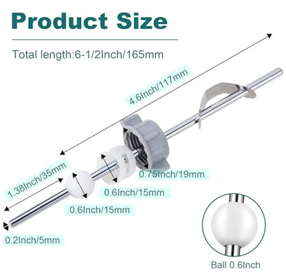 Lavatory Pop-Up Center Piece Assembly,Pop-Up Drain Repair Kit,Fits Most Popular Brands,Replacement Bathroom Sink Pivot Rod,15MM Ball, Chrome（3PCS） - style: 3PCS
