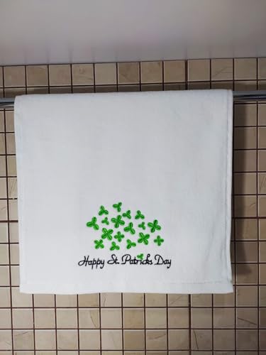 Generic Happy St. Patrick's Day 3-Pack Ultra Soft Highly Absorbent Fingertip Hand Towels.Quick-Drying Hand Towels. Embroidered Premium Luxury Towels.Terry Velour Bath & Kitchen Towels., Small - color: St. Patrick's Day 1