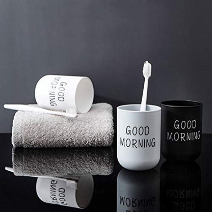 Toothbrush Makeup Brush Holder Cup Unbreakable Reusable Bathroom Vanity Countertop (Light Green) - color: Light Green