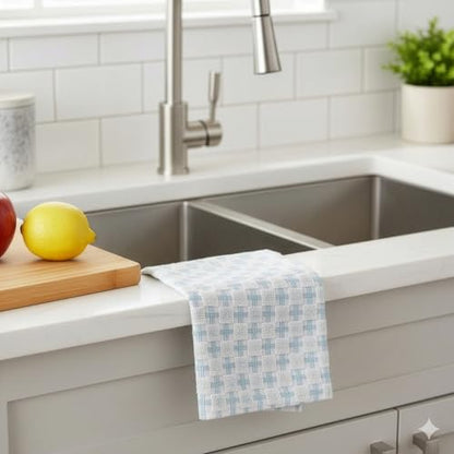 100% Cotton Washcloths 12x12 in, Blue (6 Pack) - color: Blue