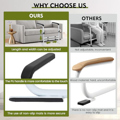 Couch Stand Assist, Height and Width Adjustable Chair Assist, Help The Elderly、Disabled and Pregnant Women to Stand, for Sofas、Toilets, Couch Rails for Elderly Adults Safety, Non-Slip