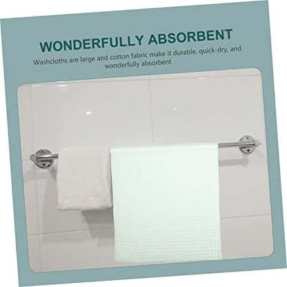 Zerodeko 3pcs Waffle Weave Cotton Towels Lightweight Absorbent Face and Bath Towels for Bathroom Soft Breathable Lint Quick Dry Multipurpose