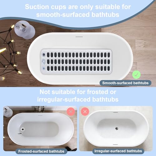 Bubble Bath Massager Mat with 6-Level Adjustment & Remote Control | Upgraded anti-slip suction cup，Inflatable pillow，Portable storage，Relieve muscle soreness and fatigue - color: White