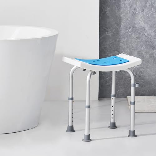 VEVOR Shower Chair, Adjustable Height Shower Stool, Shower Seat for Inside Shower or Tub, Non-Slip Bench Bathtub Stool Seat for Elderly Disabled Handicap, 350 LBS Capacity - size: 350 lbs Bench