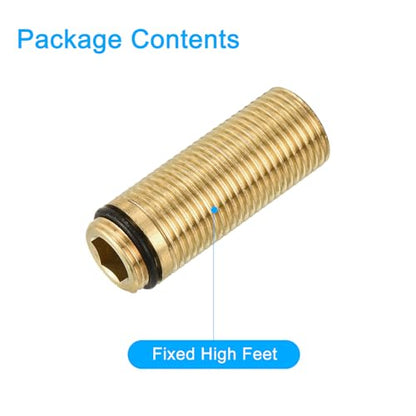 uxcell 1 Pcs Faucet Extension Tubes, 2.17" x 0.79" Faucet Mount Extension Shank Handle Brass Basin Faucet Mounting Accessories Fixed Foot for Bathroom and Kitchen Faucet - size: 2.17 inch