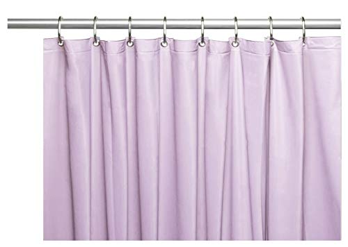 Venice Elegant Home Heavy Duty Vinyl Shower Curtain Liner with 12 Metal Grommets Lilac - color: Lilac
