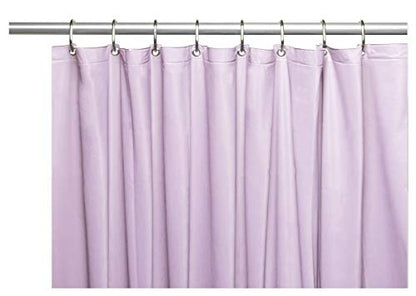Venice Elegant Home Heavy Duty Vinyl Shower Curtain Liner with 12 Metal Grommets Lilac - color: Lilac